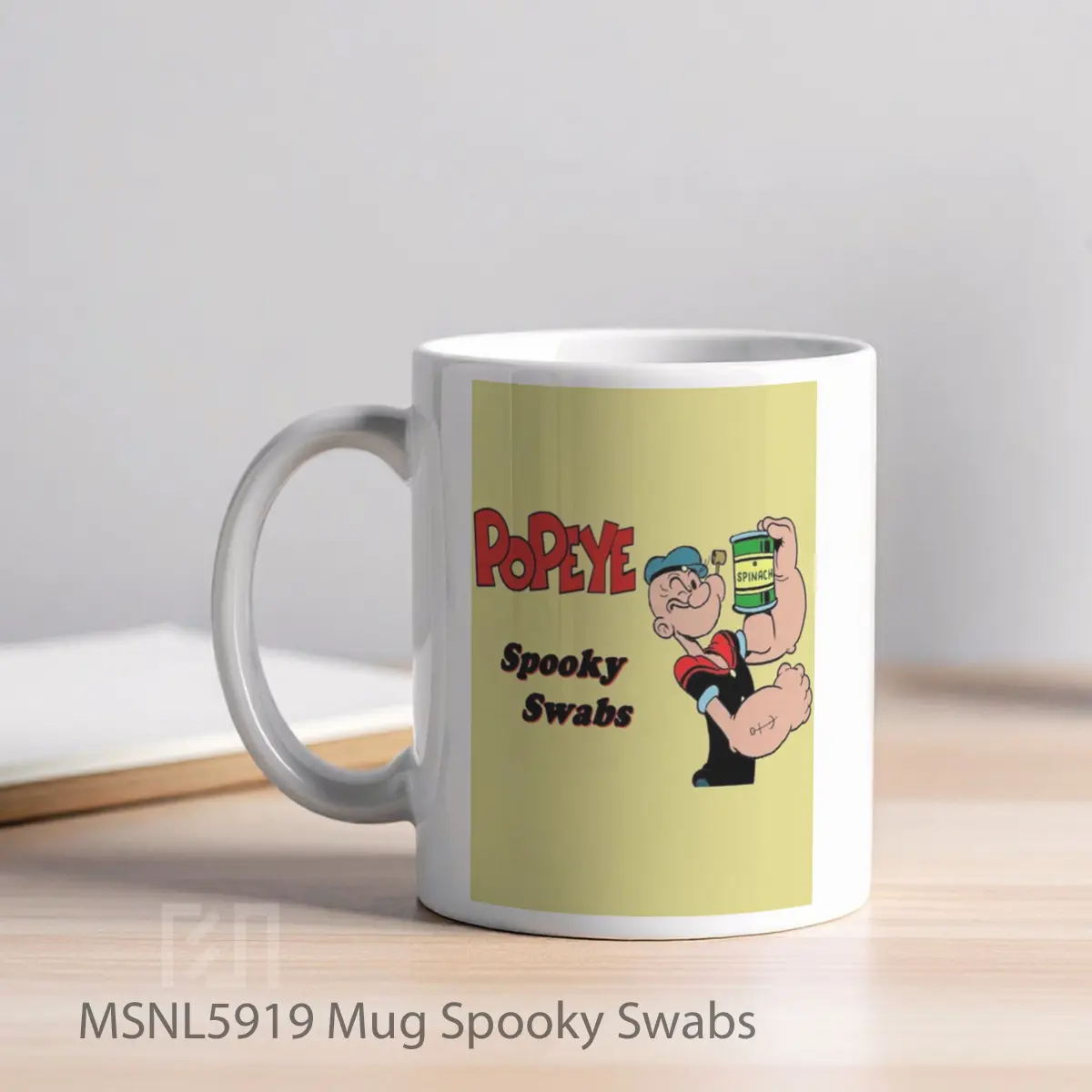 Mug Spooky Swabs Gelas Keramik Tema Film MSNL5919 - Tampak Kiri