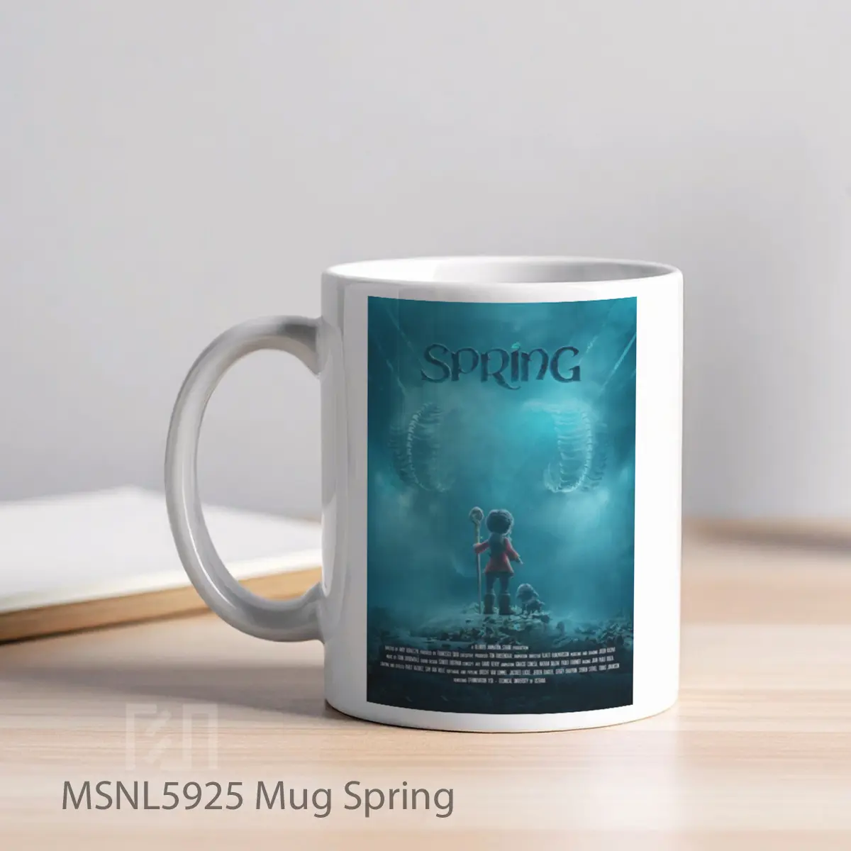 Mug Spring Gelas Keramik Tema Film MSNL5925 - Tampak Kiri