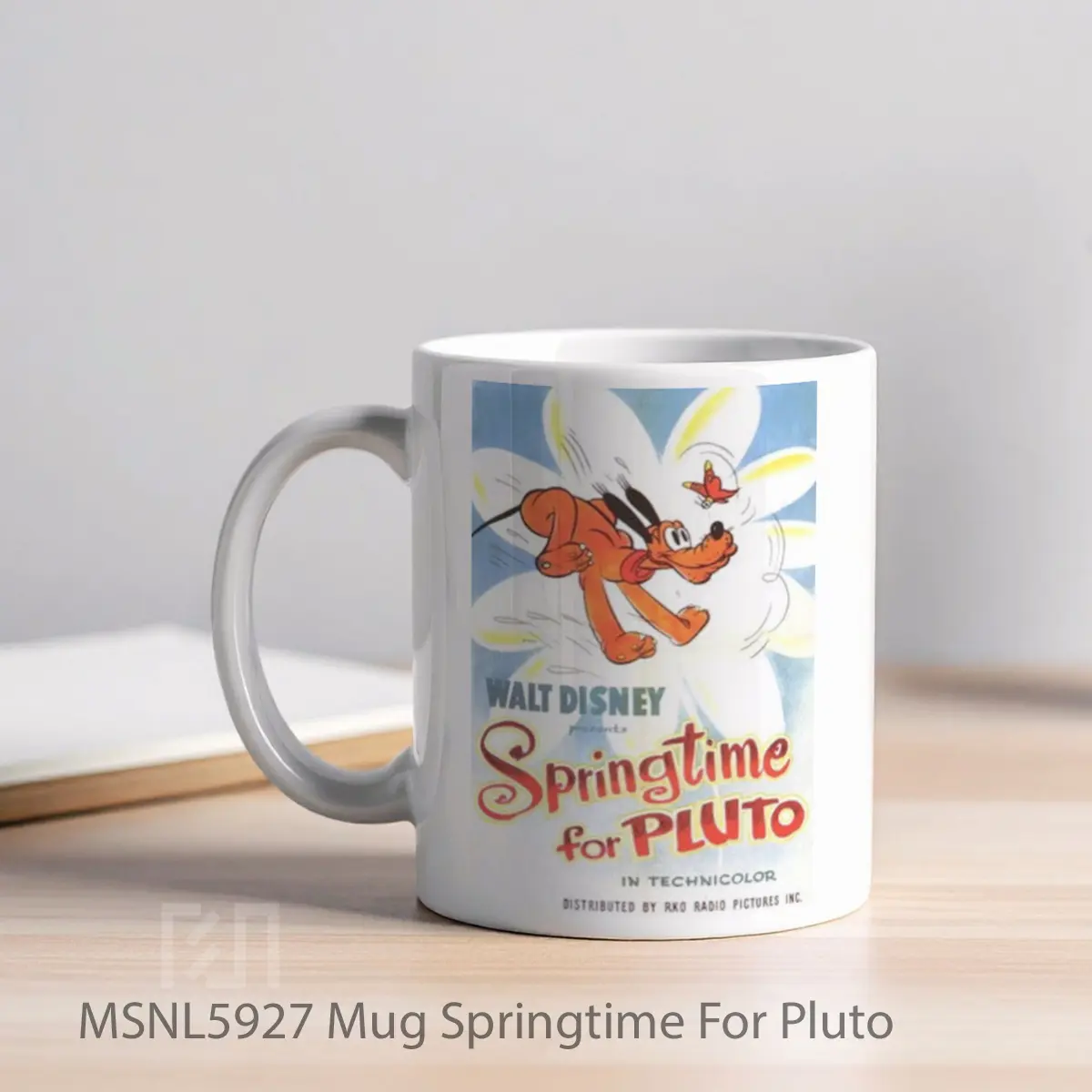 Mug Springtime For Pluto Gelas Keramik Tema Film MSNL5927 - Tampak Kiri