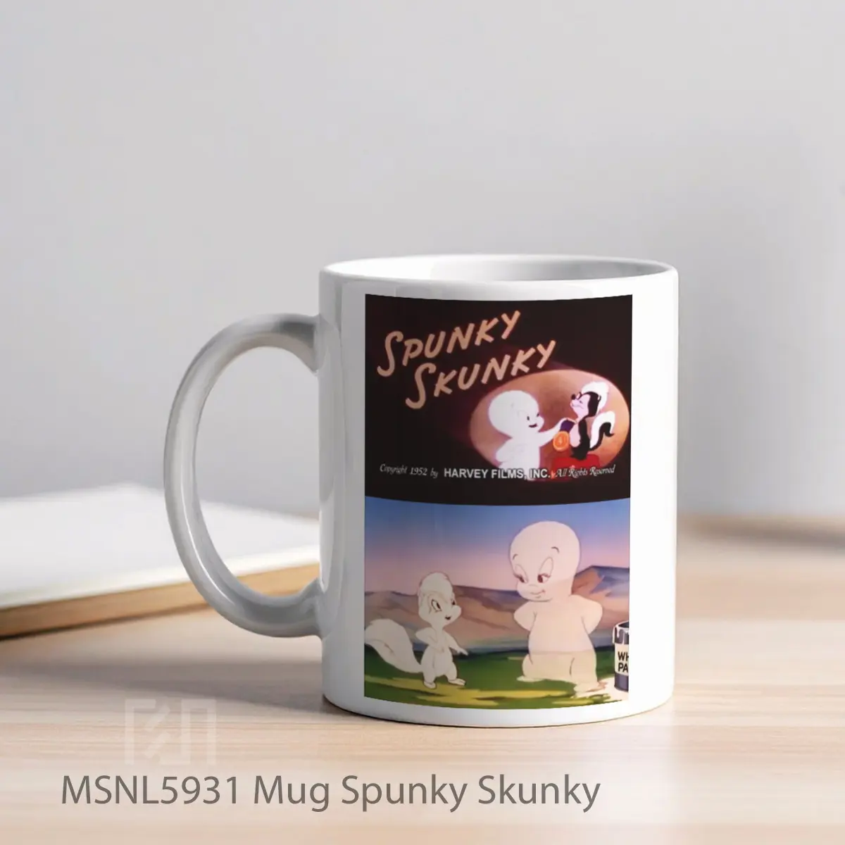 Mug Spunky Skunky Gelas Keramik Tema Film MSNL5931 - Tampak Kiri