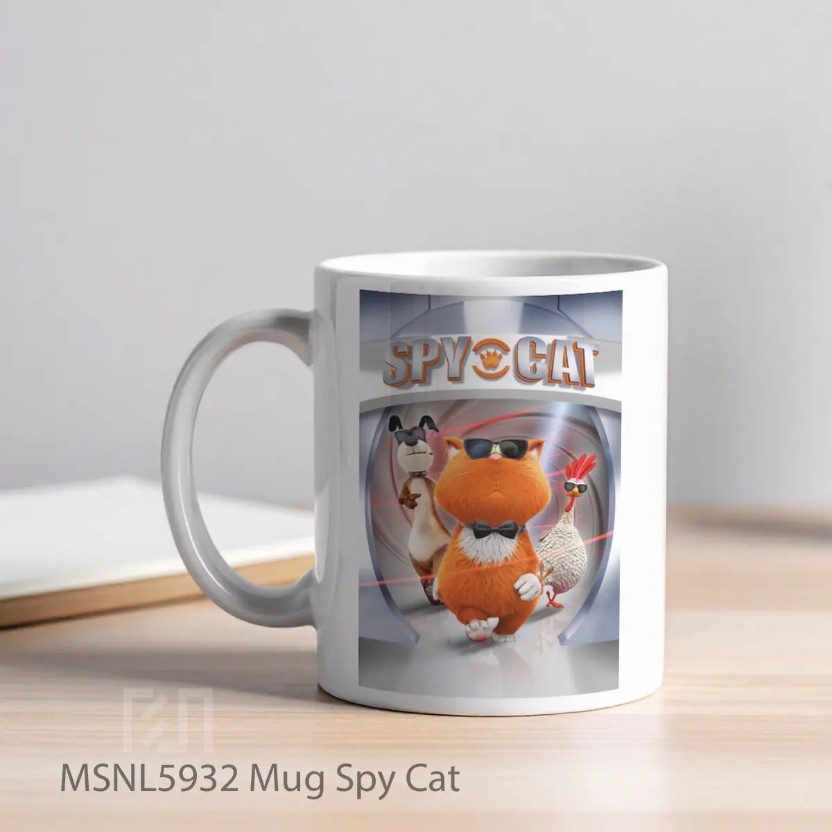 Mug Spy Cat Gelas Keramik Tema Film MSNL5932 - Tampak Kiri
