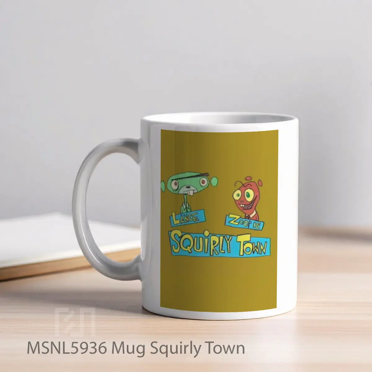 Mug Squirly Town Gelas Keramik Tema Film MSNL5936 - Tampak Kiri