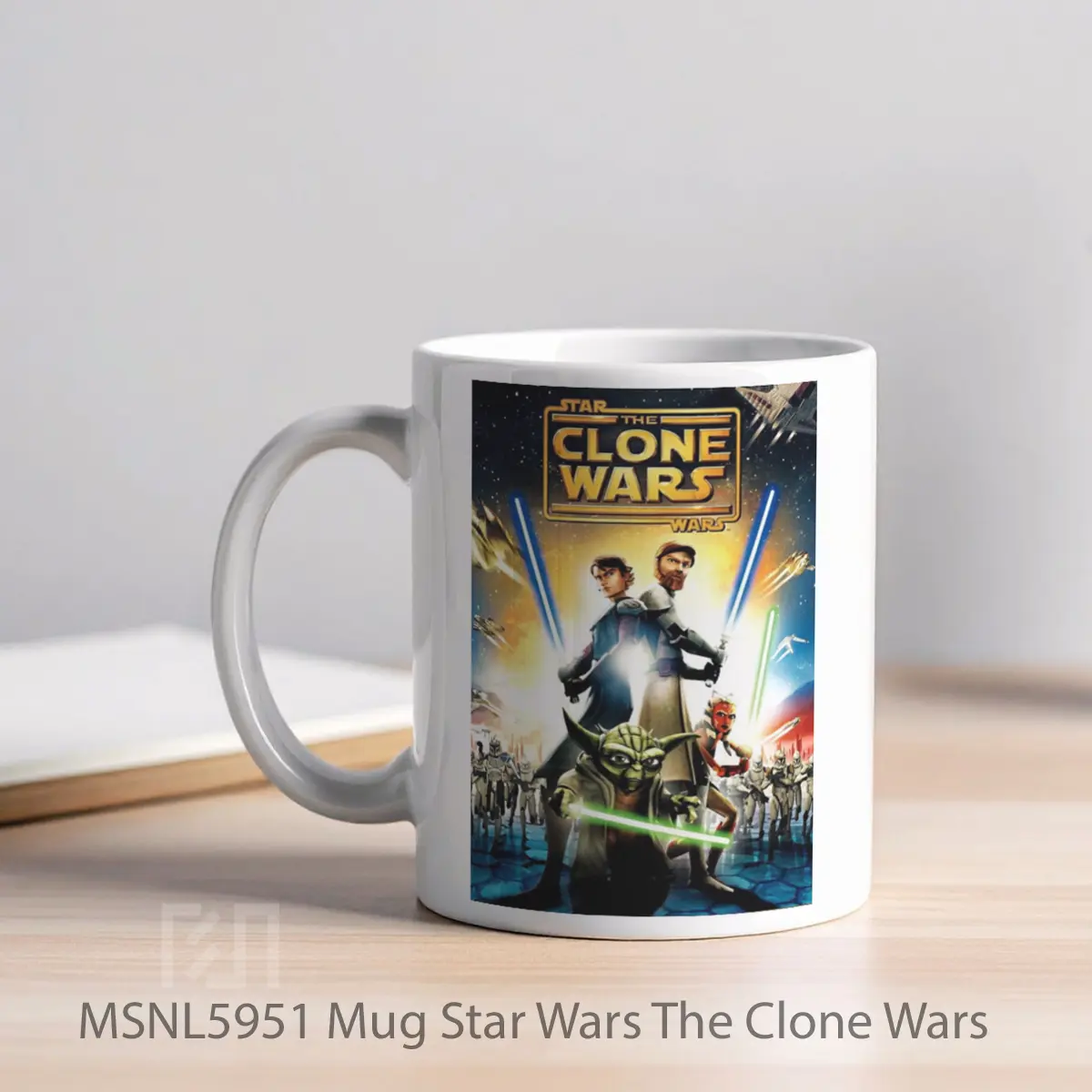 Mug Star Wars The Clone Wars Gelas Keramik Tema Film MSNL5951 - Tampak Kiri
