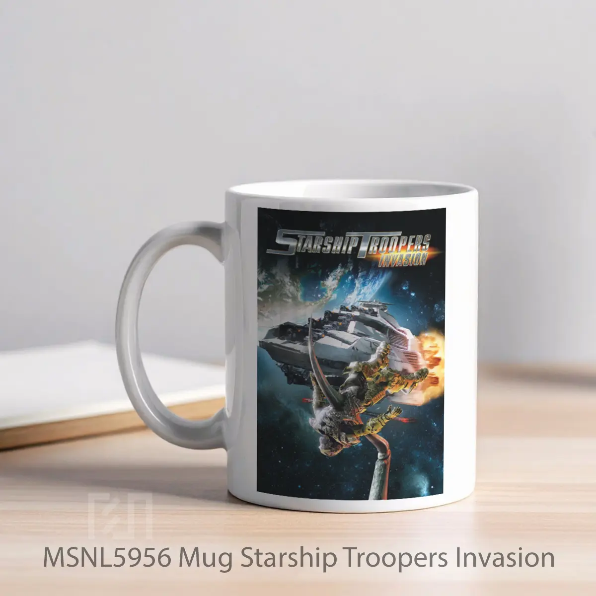 Mug Starship Troopers Invasion Gelas Keramik Tema Film MSNL5956 - Tampak Kiri