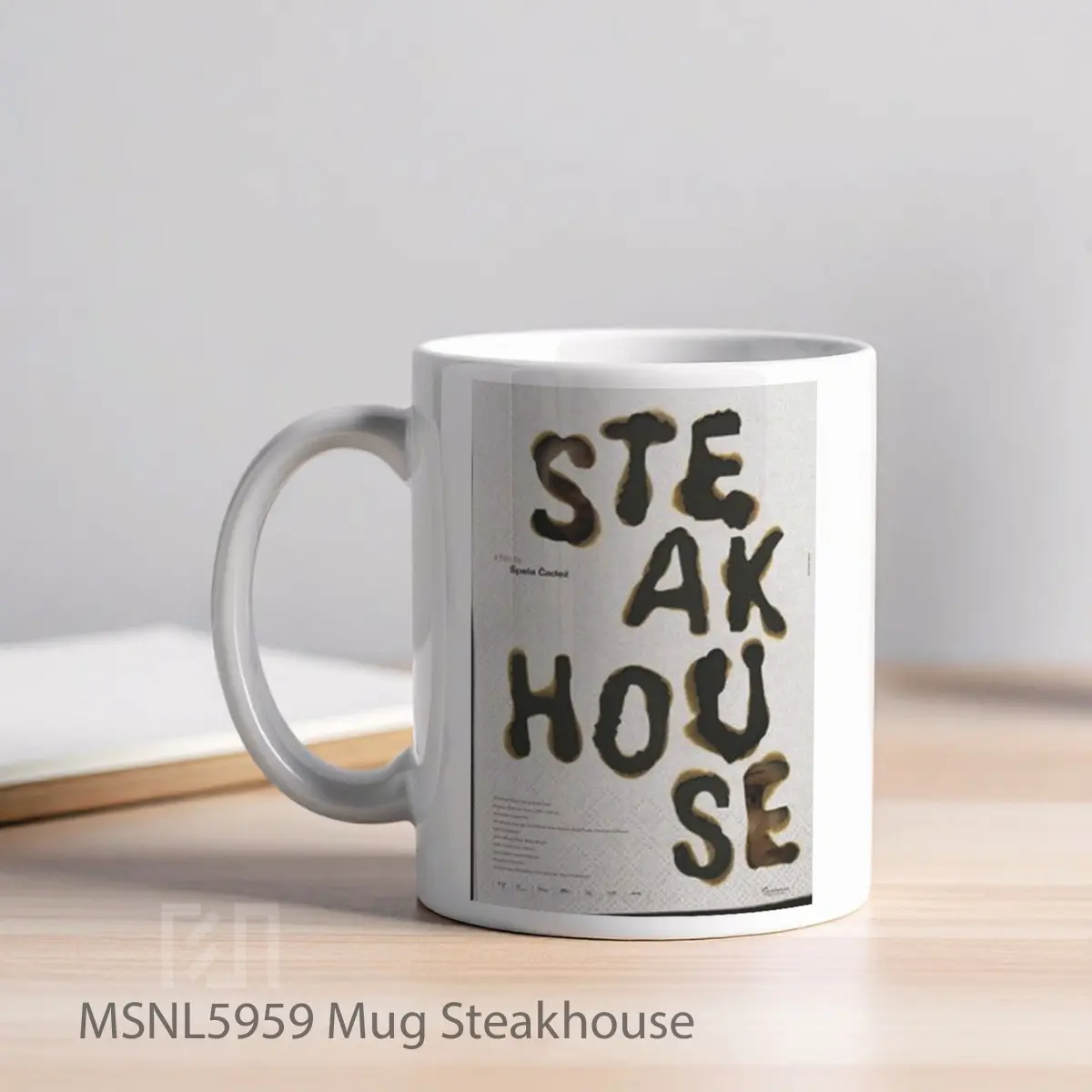Mug Steakhouse Gelas Keramik Tema Film MSNL5959 - Tampak Kiri