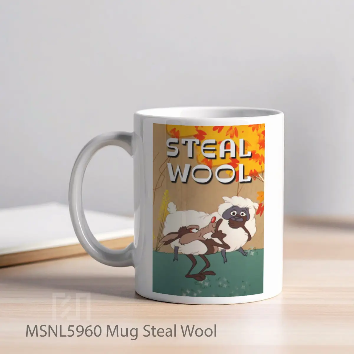 Mug Steal Wool Gelas Keramik Tema Film MSNL5960 - Tampak Kiri