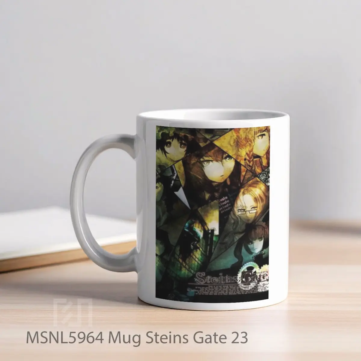 Mug Steins Gate 23 Gelas Keramik Tema Film MSNL5964 - Tampak Kiri