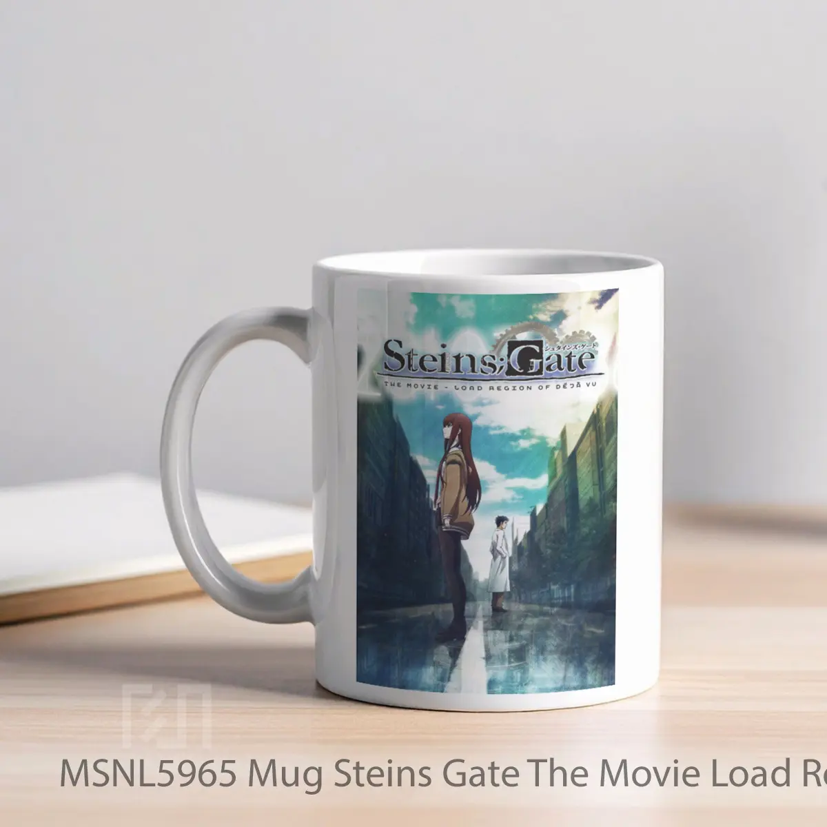 Mug Steins Gate The Movie Load Region Of D J Vu Gelas Keramik Tema Film MSNL5965 - Tampak Kiri