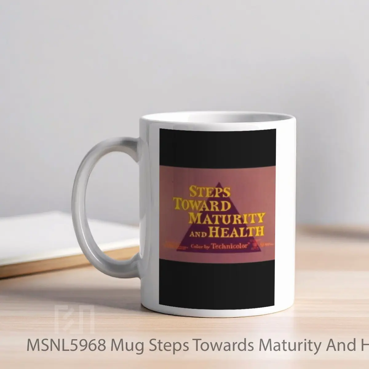 Mug Steps Towards Maturity And Health Gelas Keramik Tema Film MSNL5968 - Tampak Kiri