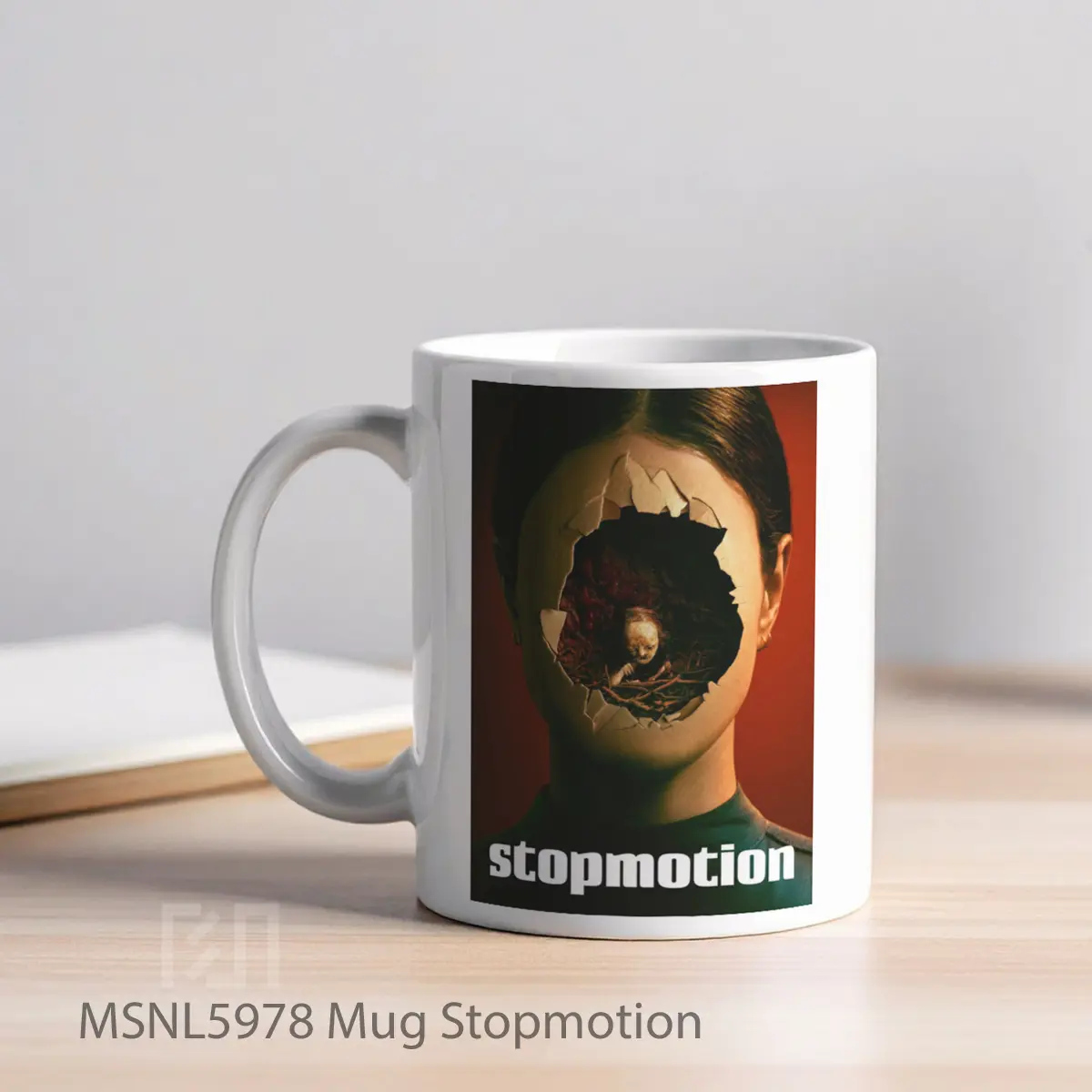 Mug Stopmotion Gelas Keramik Tema Film MSNL5978 - Tampak Kiri