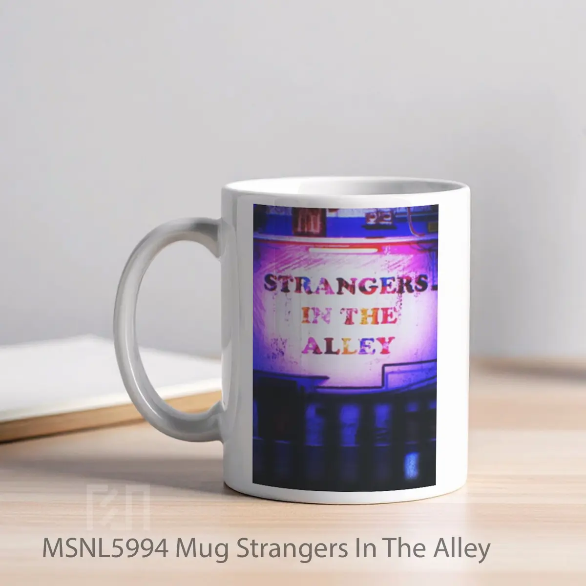 Mug Strangers In The Alley Gelas Keramik Tema Film MSNL5994 - Tampak Kiri