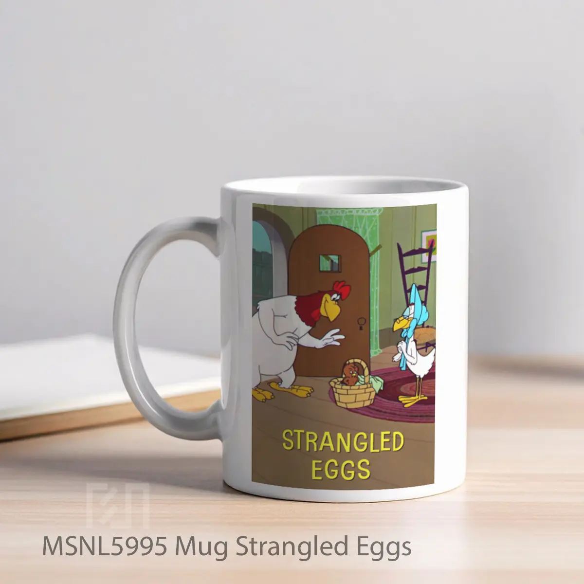 Mug Strangled Eggs Gelas Keramik Tema Film MSNL5995 - Tampak Kiri
