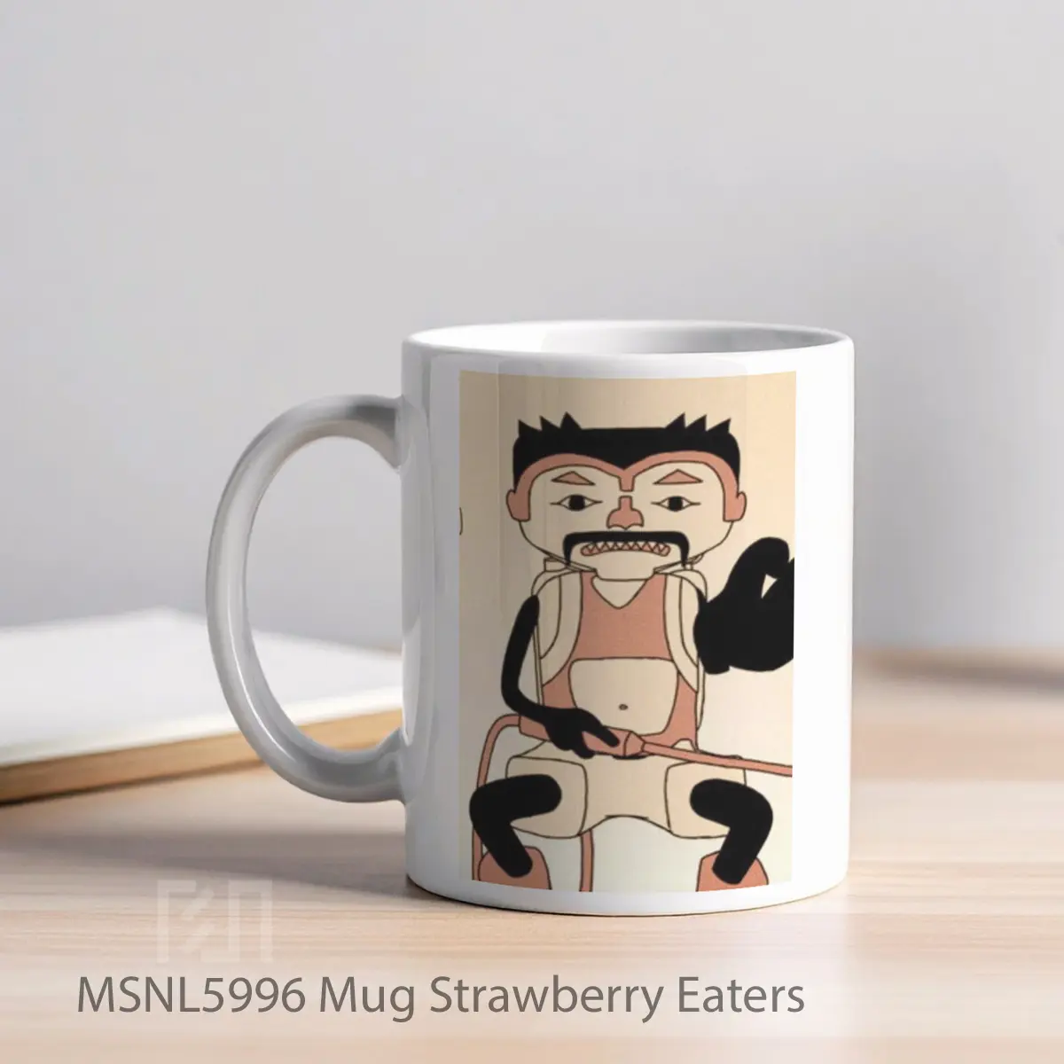 Mug Strawberry Eaters Gelas Keramik Tema Film MSNL5996 - Tampak Kiri