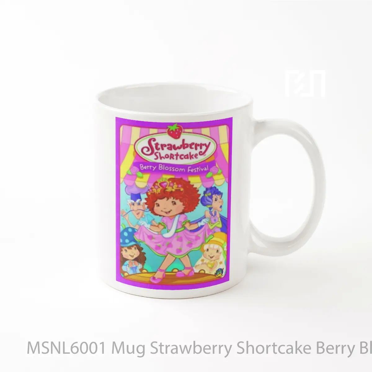 Mug Strawberry Shortcake Berry Blossom Festival Gelas Keramik Tema Film MSNL6001