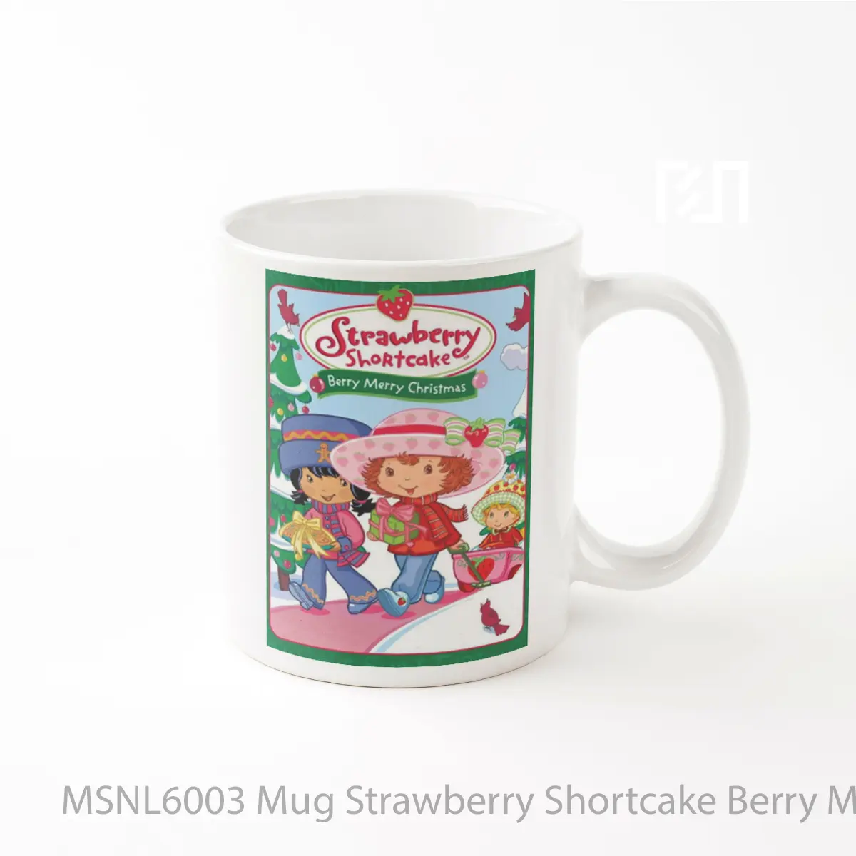 Mug Strawberry Shortcake Berry Merry Christmas Gelas Keramik Tema Film MSNL6003