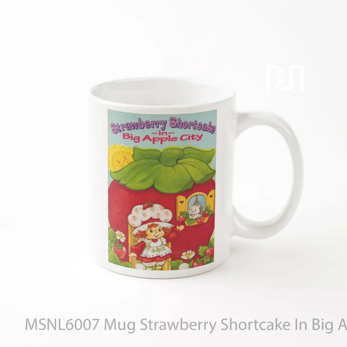Mug Strawberry Shortcake In Big Apple City Gelas Keramik Tema Film MSNL6007
