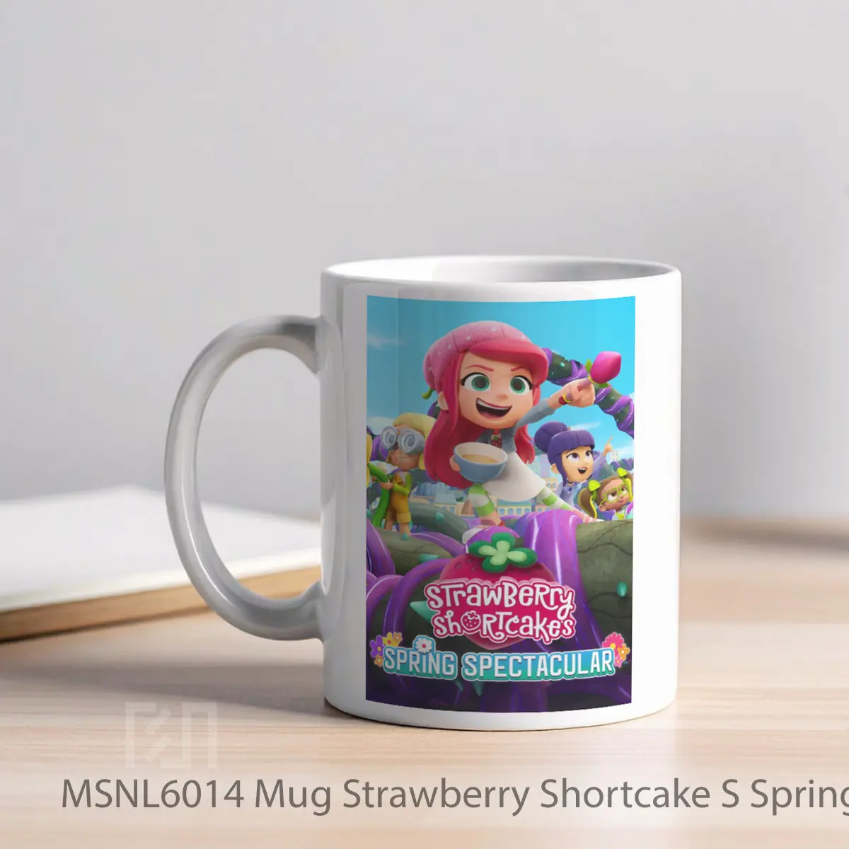 Mug Strawberry Shortcake S Spring Spectacular Gelas Keramik Tema Film MSNL6014 - Tampak Kiri