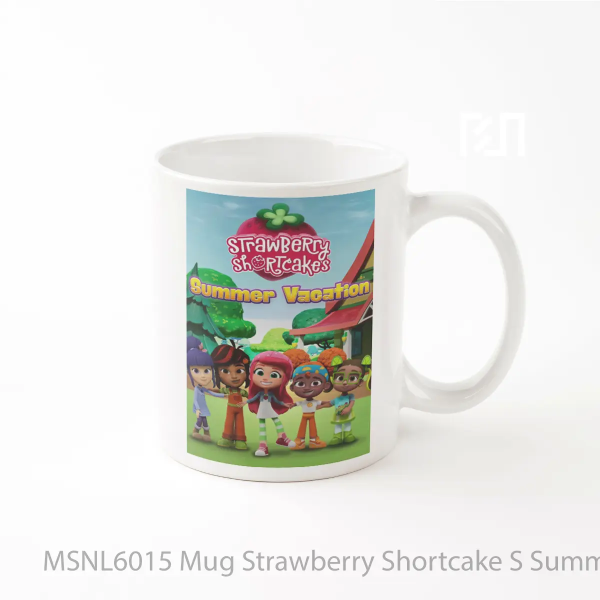 Mug Strawberry Shortcake S Summer Vacation Gelas Keramik Tema Film MSNL6015