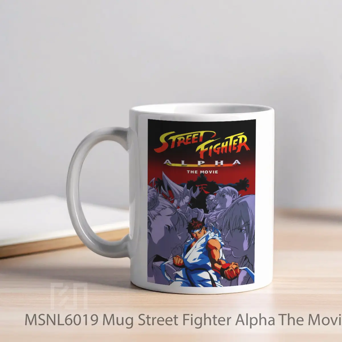 Mug Street Fighter Alpha The Movie Gelas Keramik Tema Film MSNL6019 - Tampak Kiri