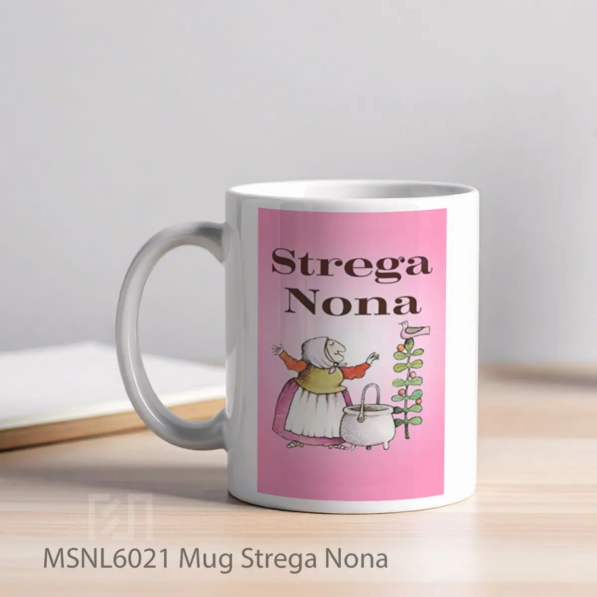 Mug Strega Nona Gelas Keramik Tema Film MSNL6021 - Tampak Kiri