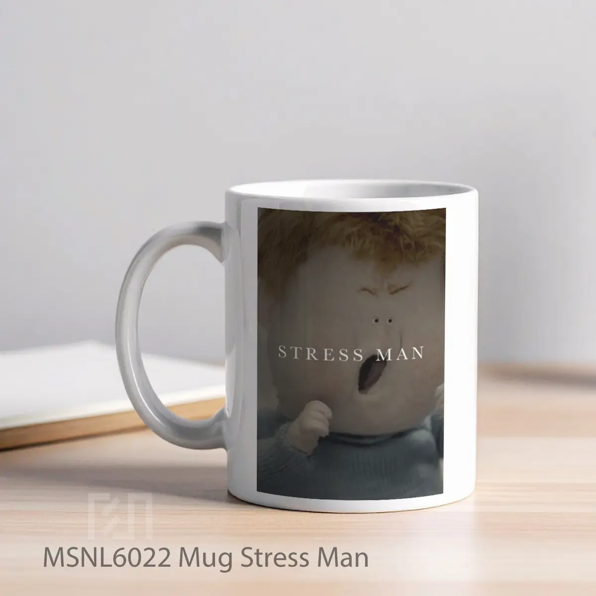 Mug Stress Man Gelas Keramik Tema Film MSNL6022 - Tampak Kiri