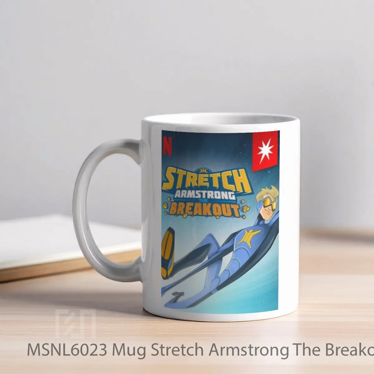 Mug Stretch Armstrong The Breakout Gelas Keramik Tema Film MSNL6023 - Tampak Kiri