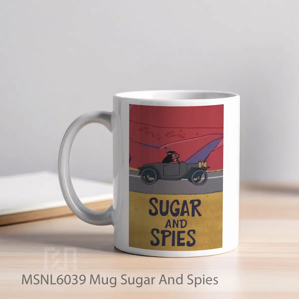 Mug Sugar And Spies Gelas Keramik Tema Film MSNL6039 - Tampak Kiri