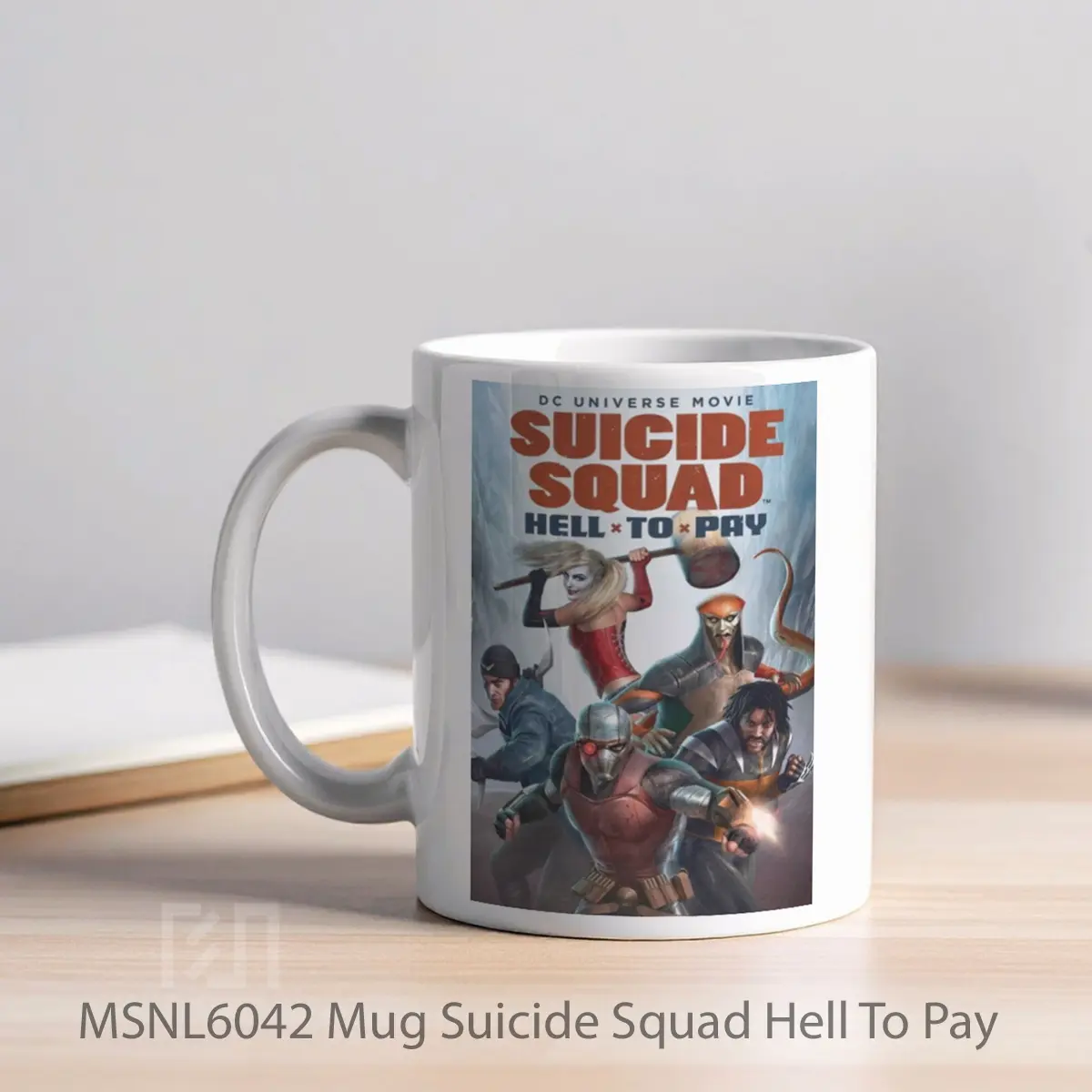 Mug Suicide Squad Hell To Pay Gelas Keramik Tema Film MSNL6042 - Tampak Kiri
