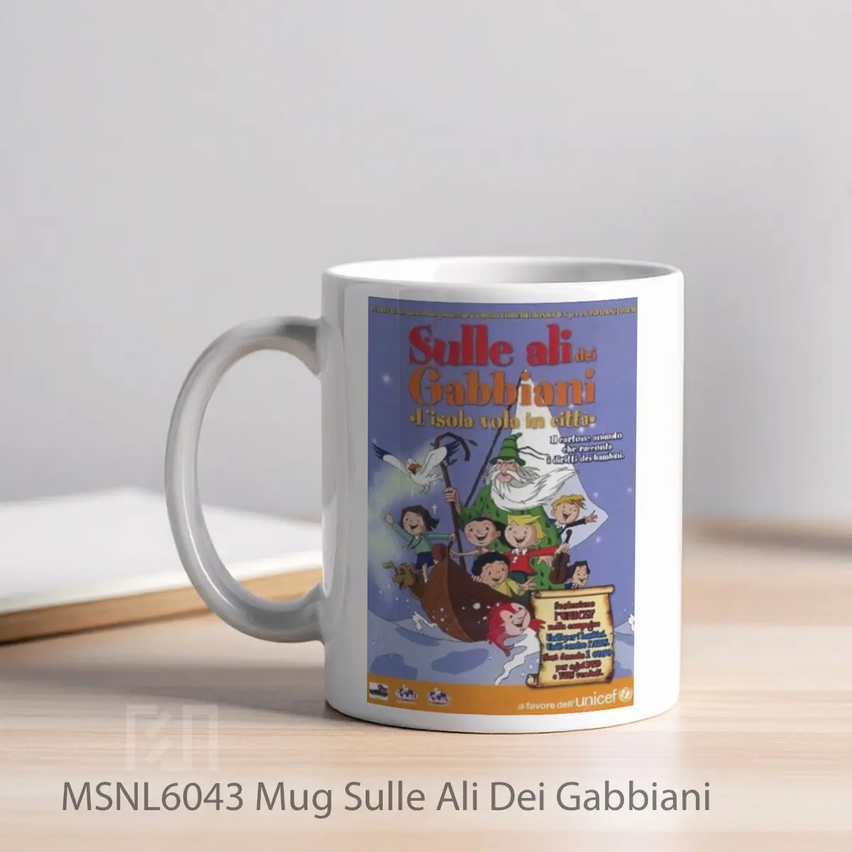 Mug Sulle Ali Dei Gabbiani Gelas Keramik Tema Film MSNL6043 - Tampak Kiri