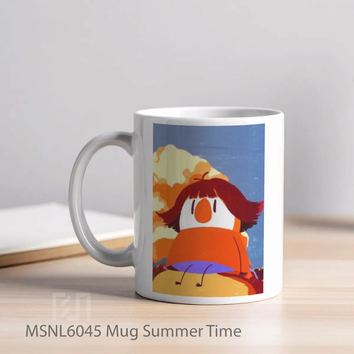 Mug Summer Time Gelas Keramik Tema Film MSNL6045 - Tampak Kiri
