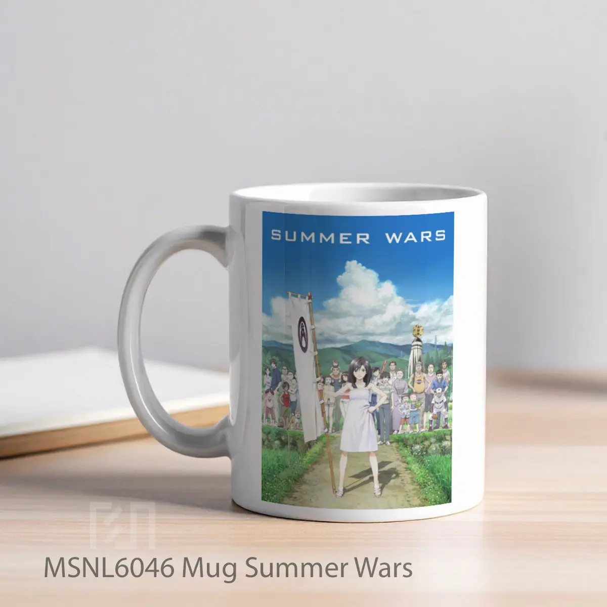 Mug Summer Wars Gelas Keramik Tema Film MSNL6046 - Tampak Kiri