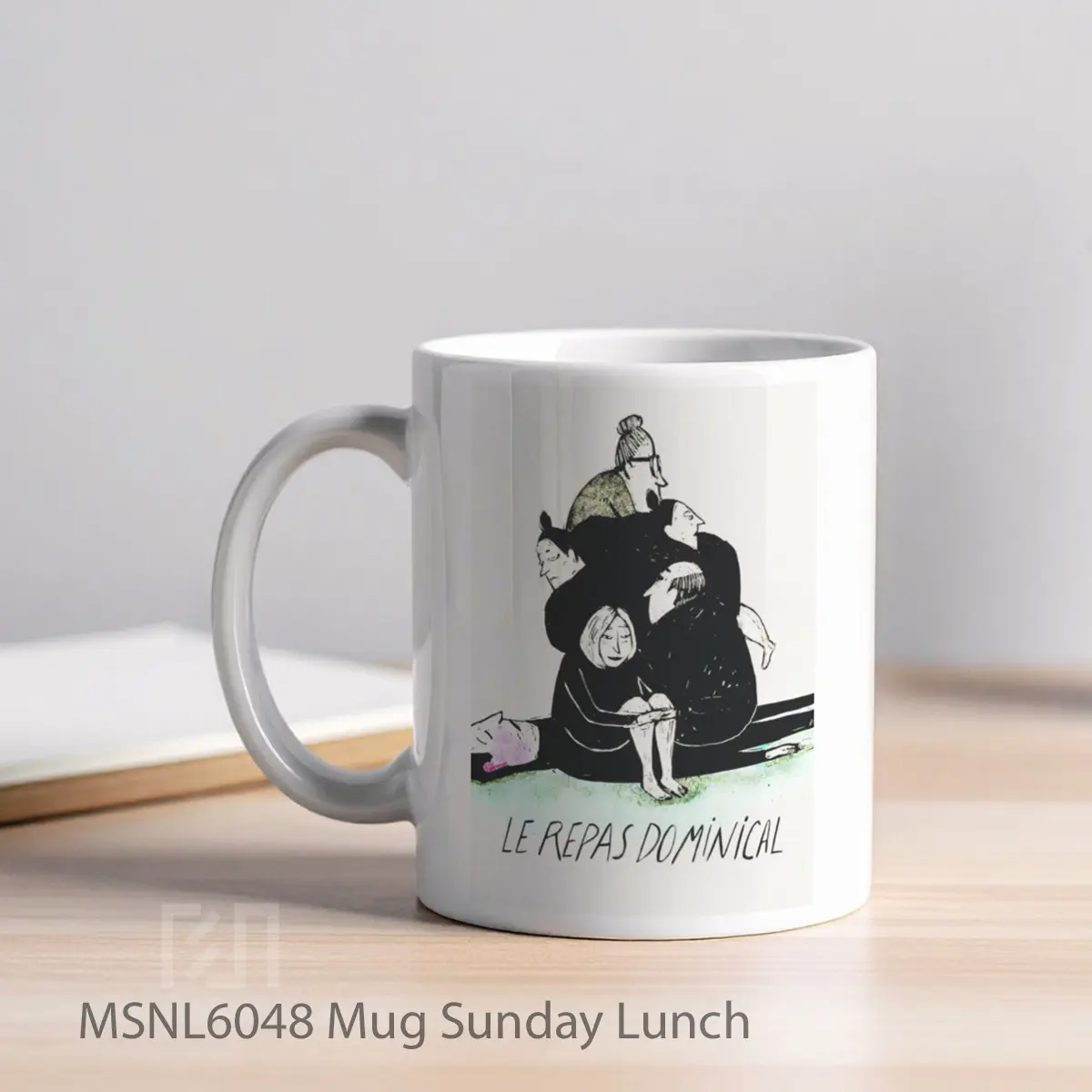 Mug Sunday Lunch Gelas Keramik Tema Film MSNL6048 - Tampak Kiri