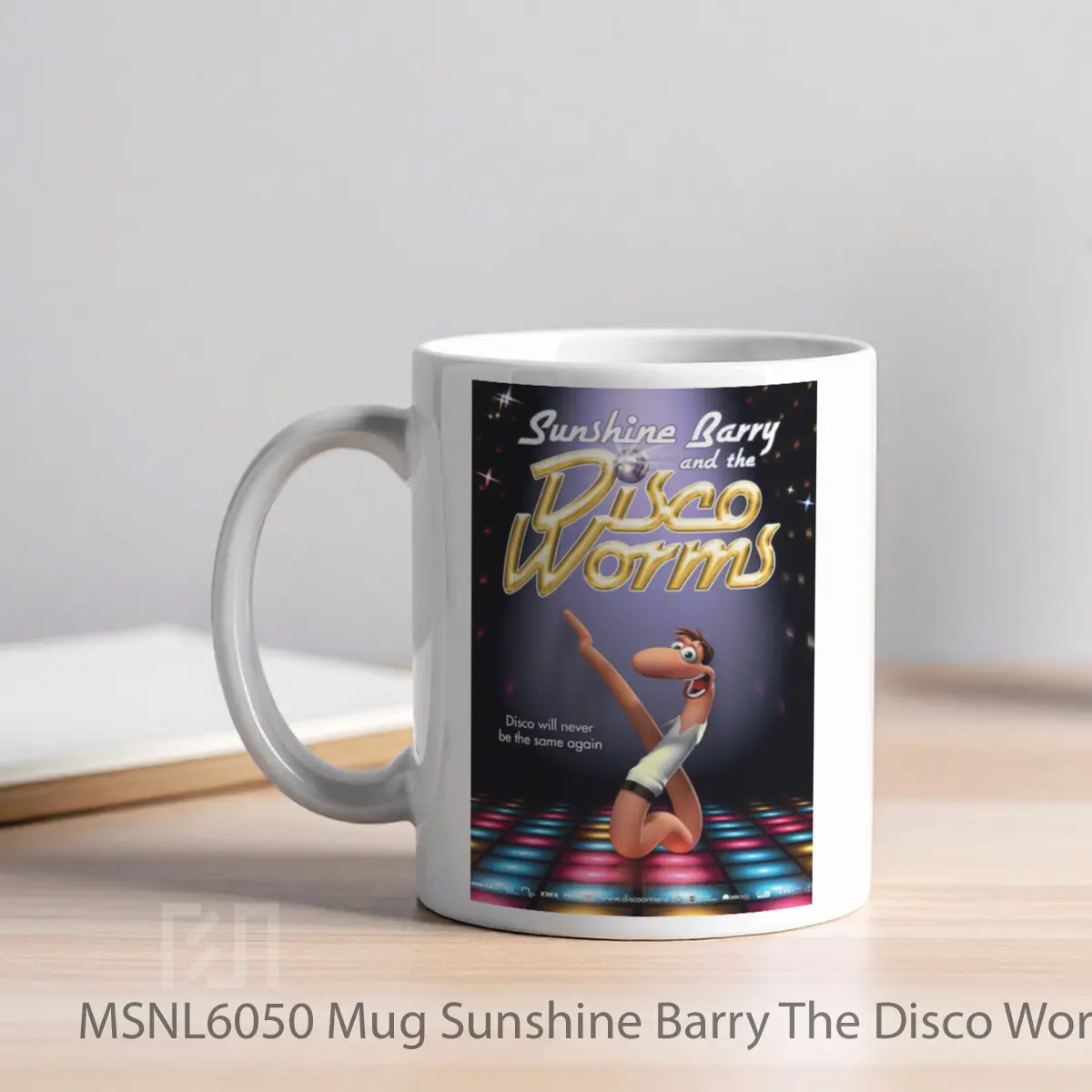Mug Sunshine Barry The Disco Worms Gelas Keramik Tema Film MSNL6050 - Tampak Kiri