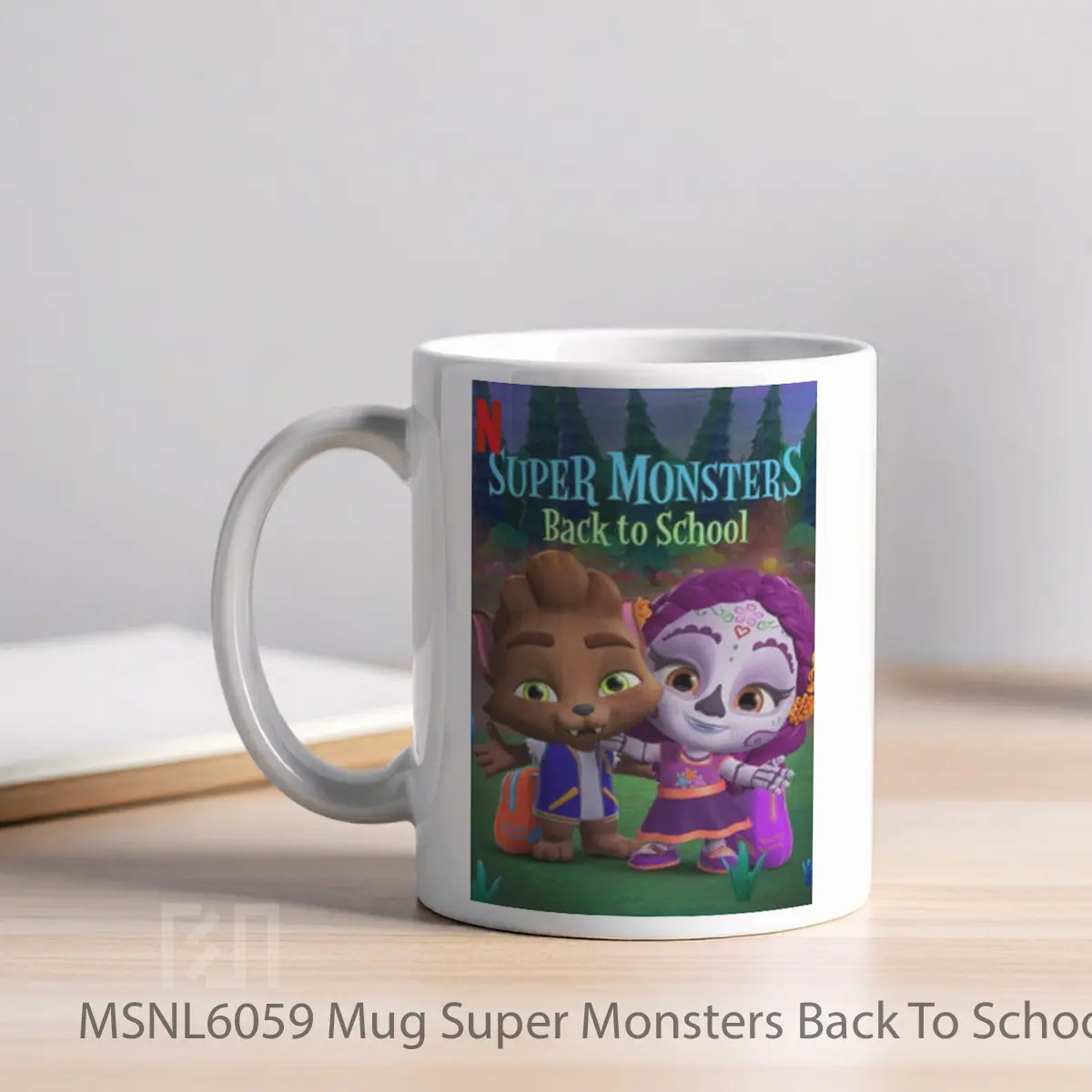 Mug Super Monsters Back To School Gelas Keramik Tema Film MSNL6059 - Tampak Kiri