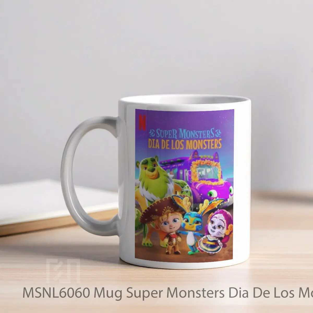 Mug Super Monsters Dia De Los Monsters Gelas Keramik Tema Film MSNL6060 - Tampak Kiri