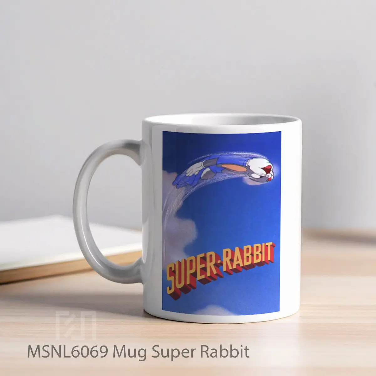 Mug Super Rabbit Gelas Keramik Tema Film MSNL6069 - Tampak Kiri