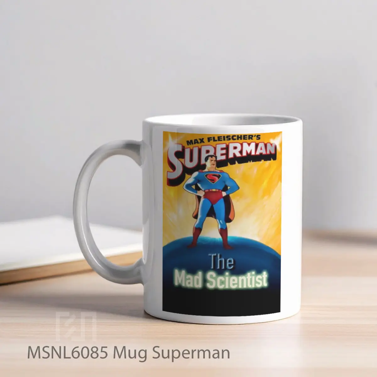 Mug Superman Gelas Keramik Tema Film MSNL6085 - Tampak Kiri