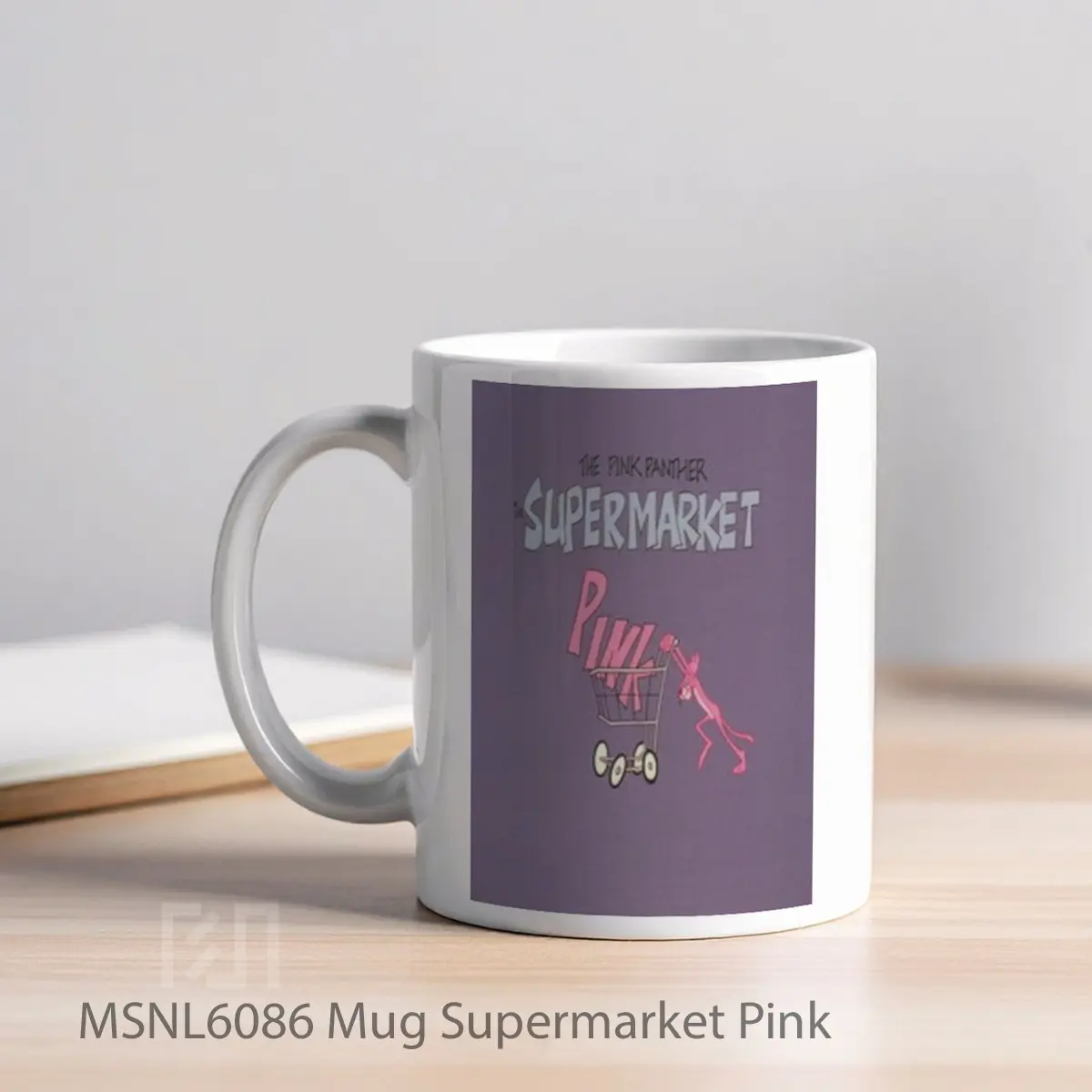 Mug Supermarket Pink Gelas Keramik Tema Film MSNL6086 - Tampak Kiri