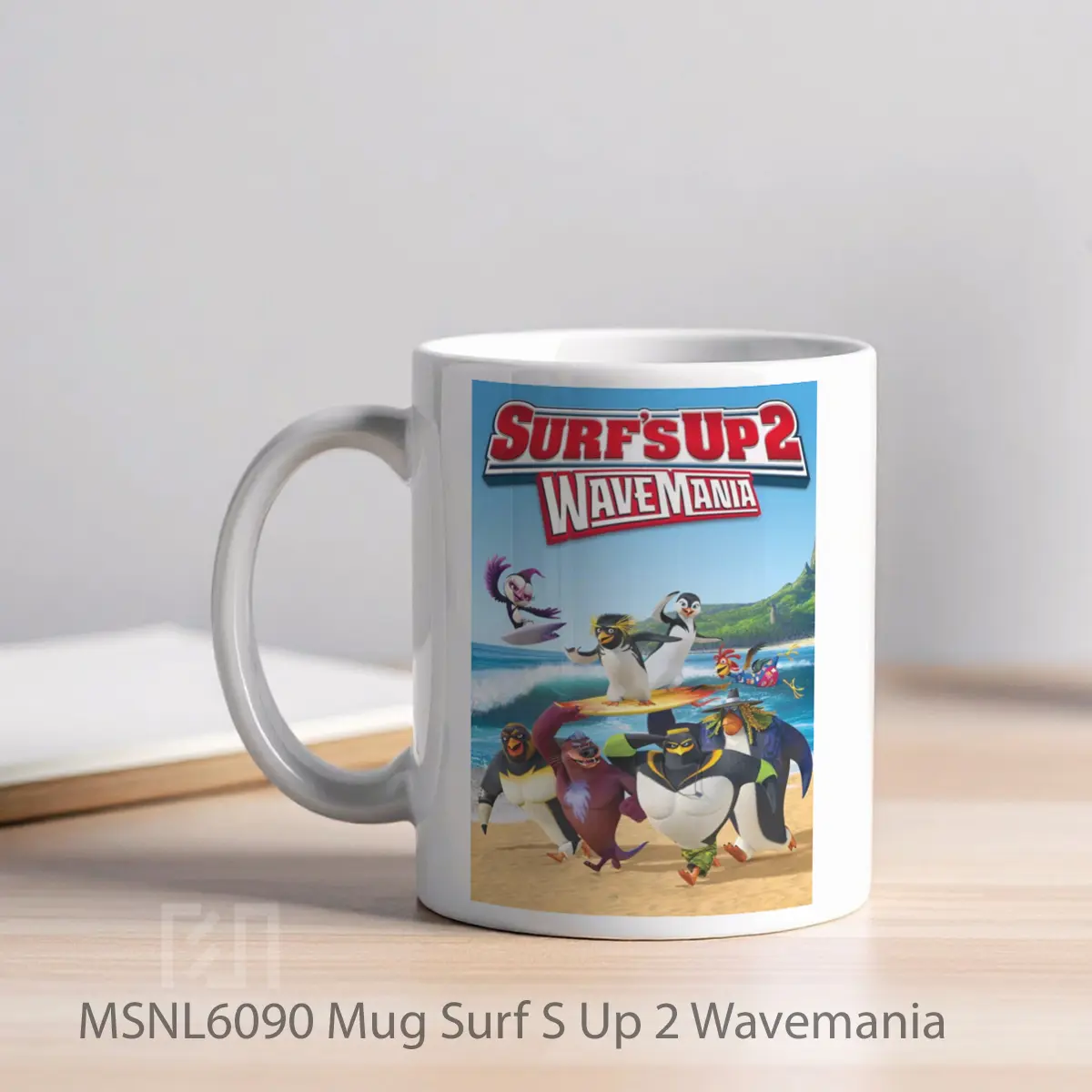Mug Surf S Up 2 Wavemania Gelas Keramik Tema Film MSNL6090 - Tampak Kiri