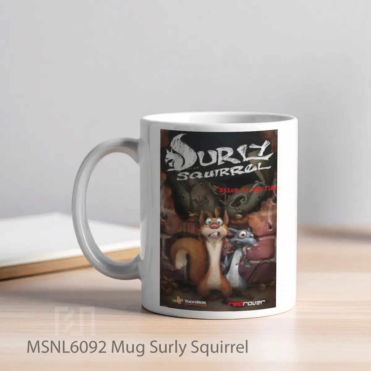 Mug Surly Squirrel Gelas Keramik Tema Film MSNL6092 - Tampak Kiri