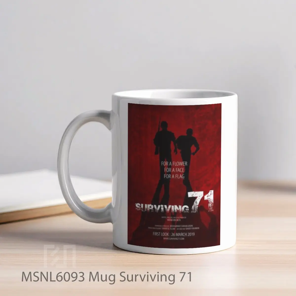 Mug Surviving 71 Gelas Keramik Tema Film MSNL6093 - Tampak Kiri