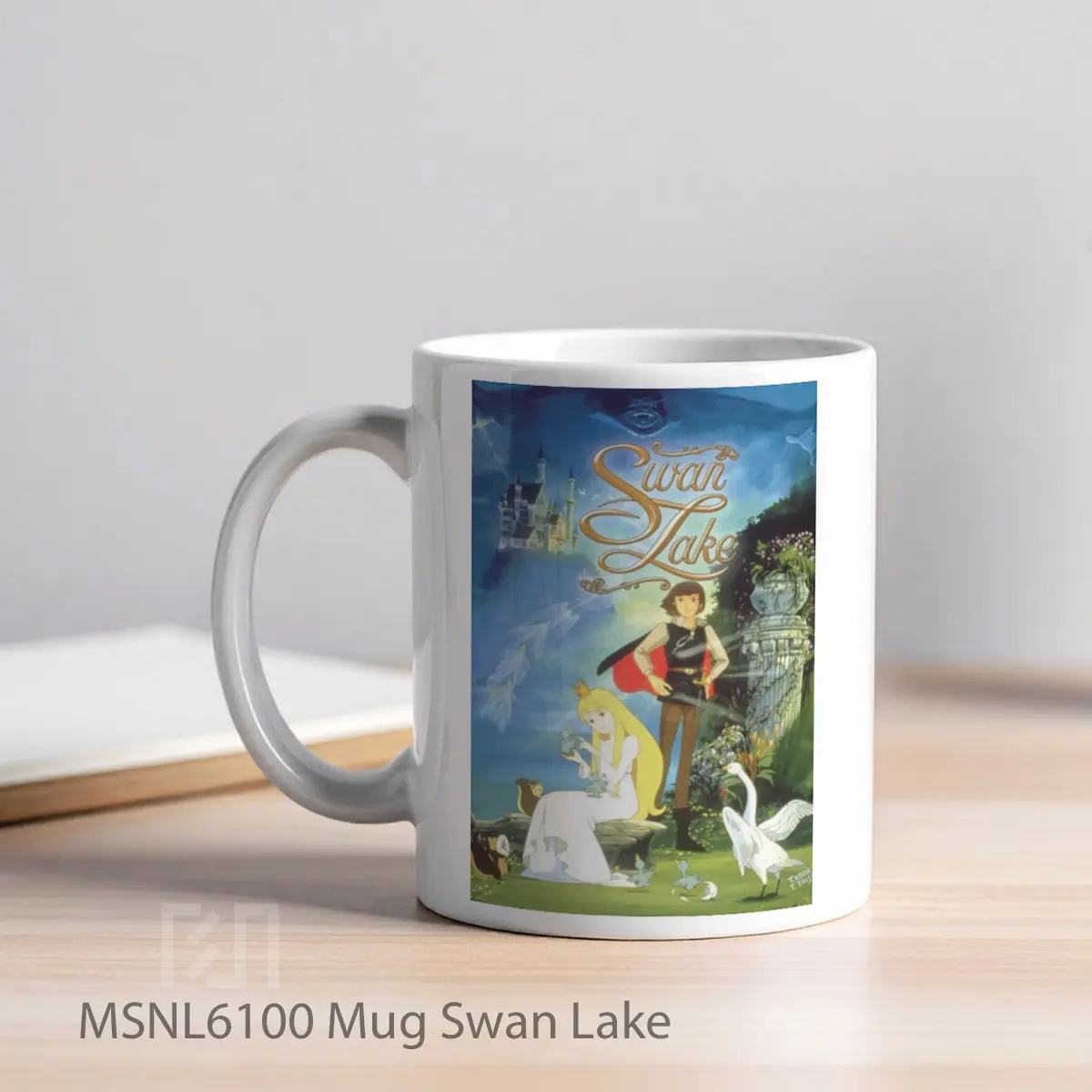 Mug Swan Lake Gelas Keramik Tema Film MSNL6100 - Tampak Kiri