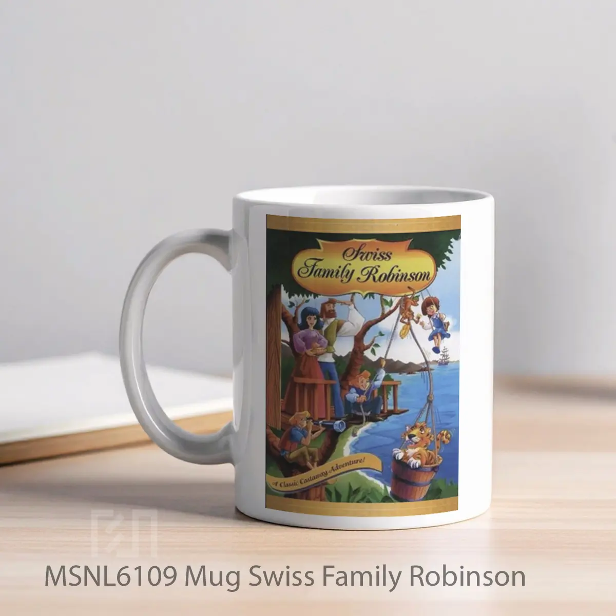 Mug Swiss Family Robinson Gelas Keramik Tema Film MSNL6109 - Tampak Kiri