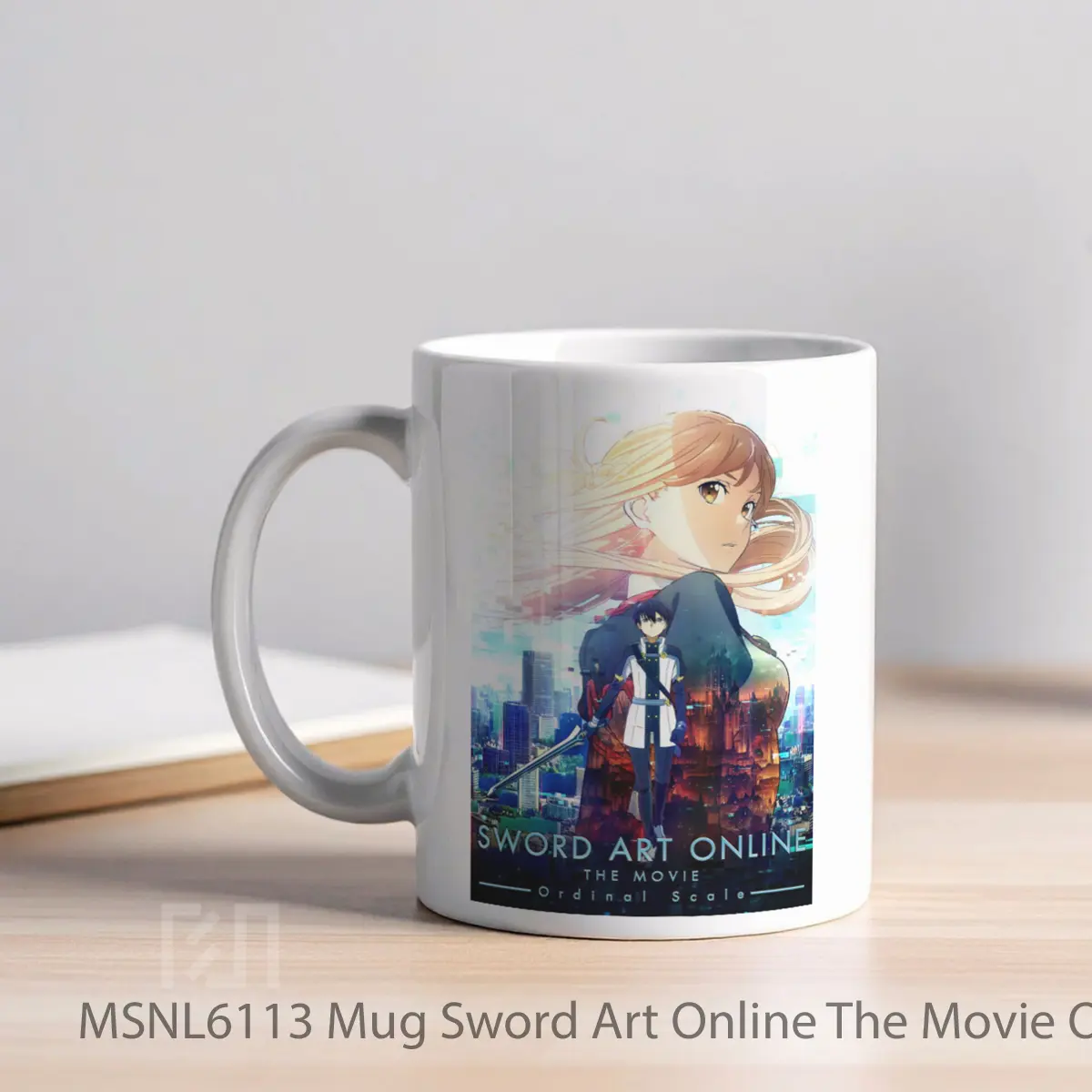Mug Sword Art Online The Movie Ordinal Scale Gelas Keramik Tema Film MSNL6113 - Tampak Kiri