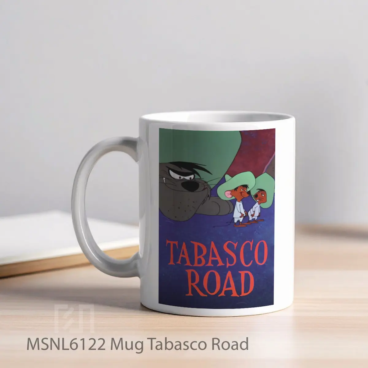 Mug Tabasco Road Gelas Keramik Tema Film MSNL6122 - Tampak Kiri