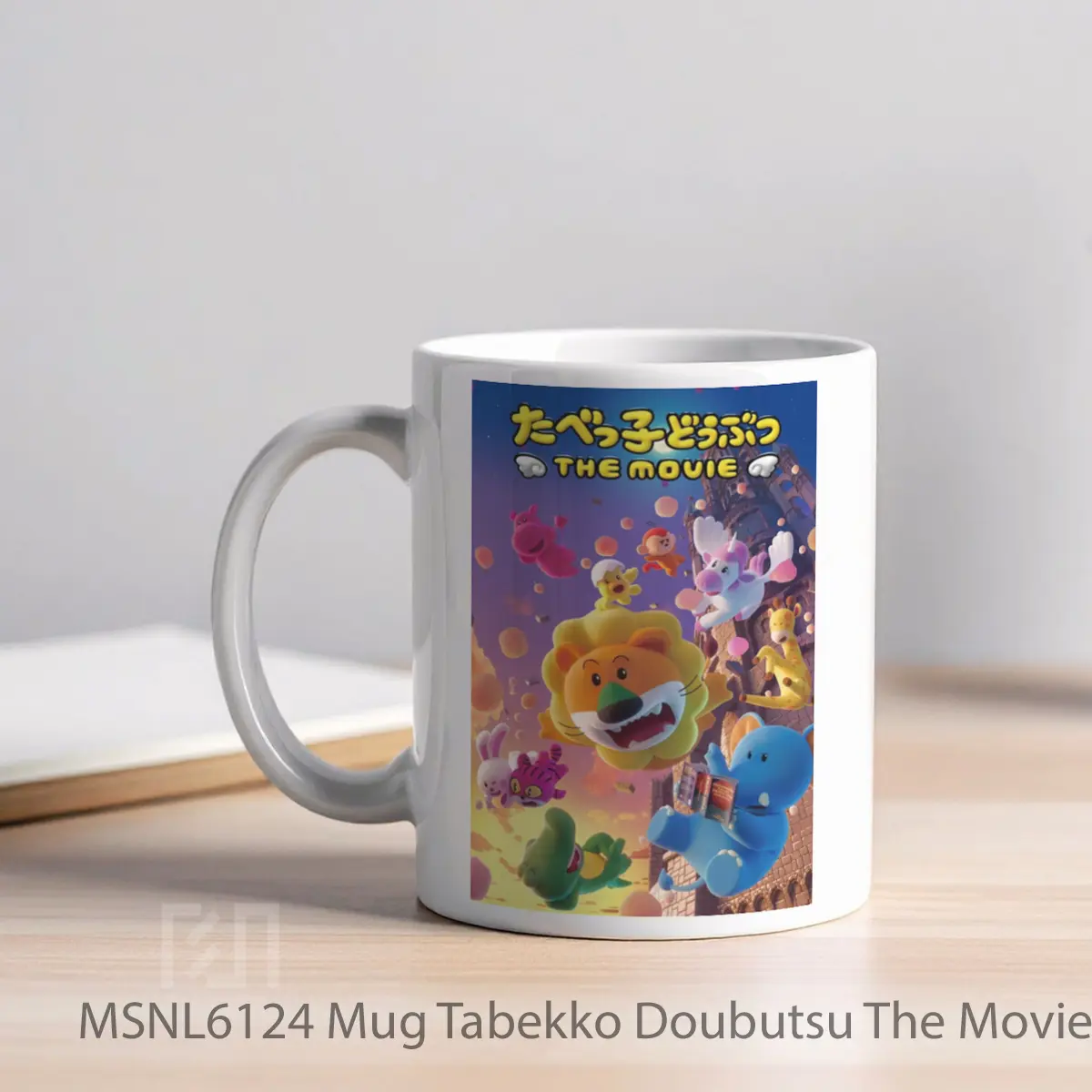 Mug Tabekko Doubutsu The Movie Gelas Keramik Tema Film MSNL6124 - Tampak Kiri