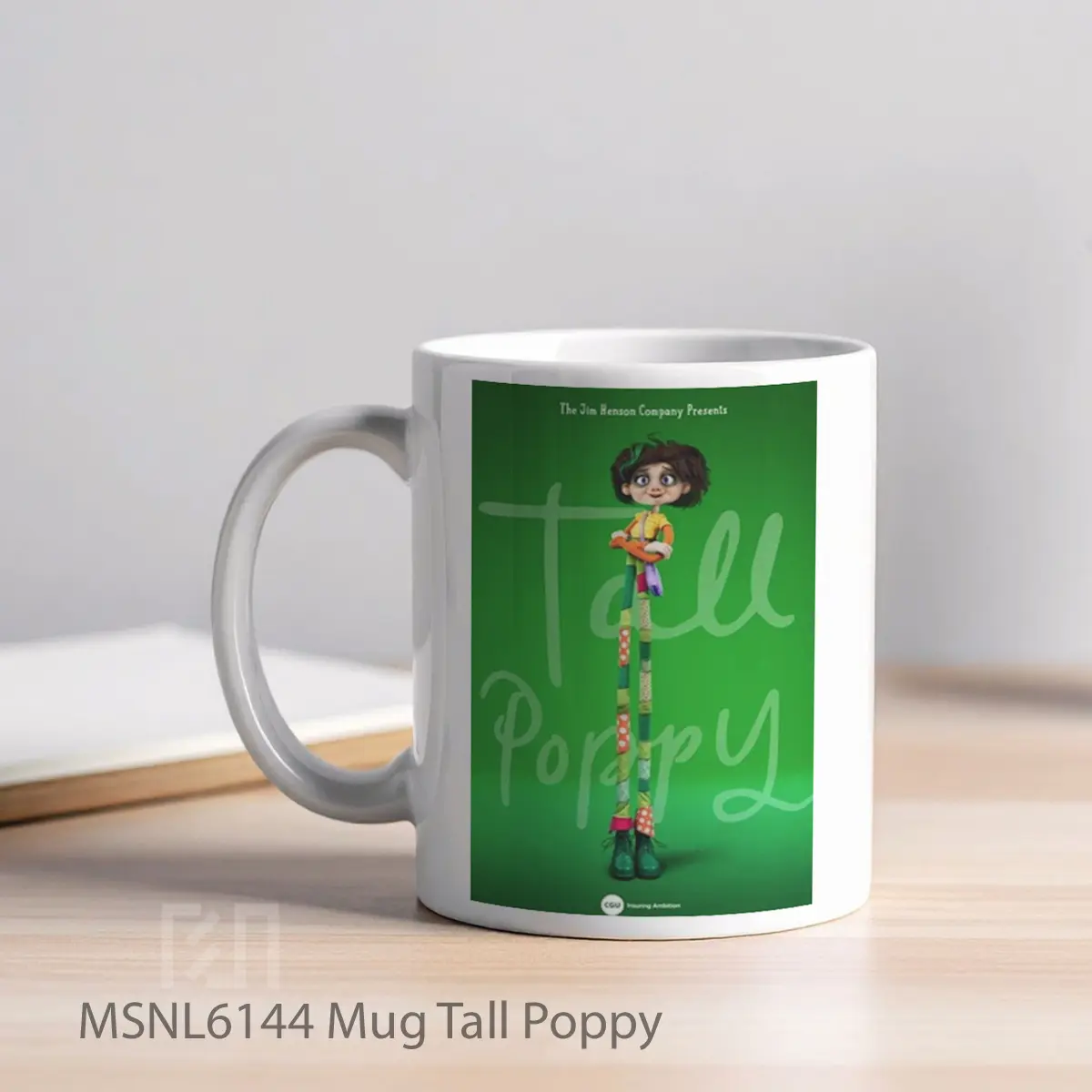 Mug Tall Poppy Gelas Keramik Tema Film MSNL6144 - Tampak Kiri