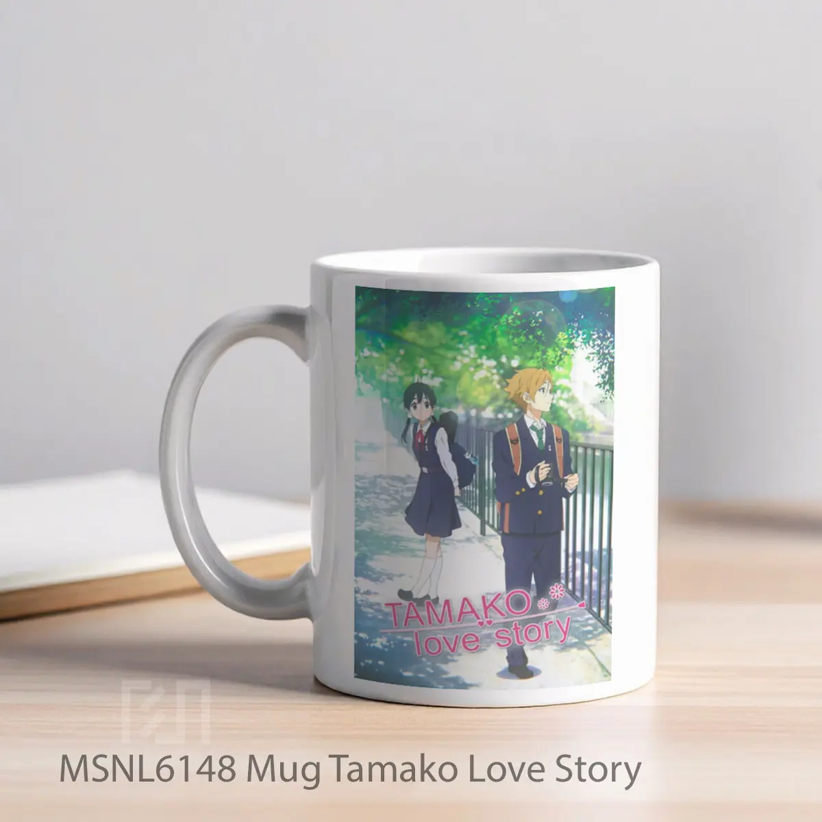Mug Tamako Love Story Gelas Keramik Tema Film MSNL6148 - Tampak Kiri