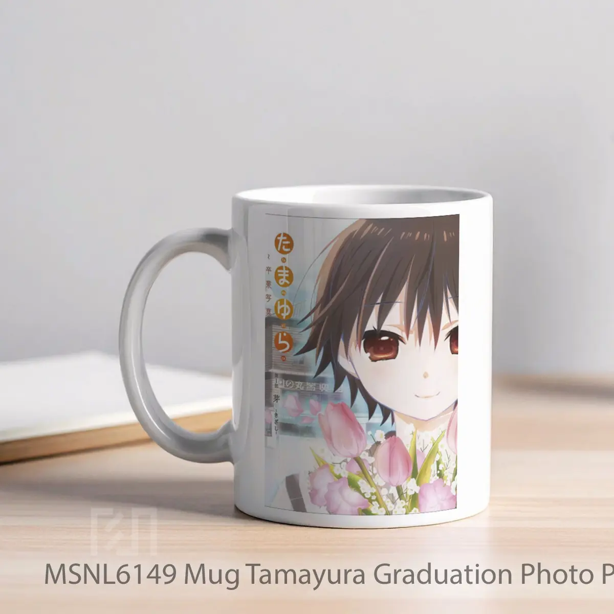 Mug Tamayura Graduation Photo Part 1 Kizashi Gelas Keramik Tema Film MSNL6149 - Tampak Kiri