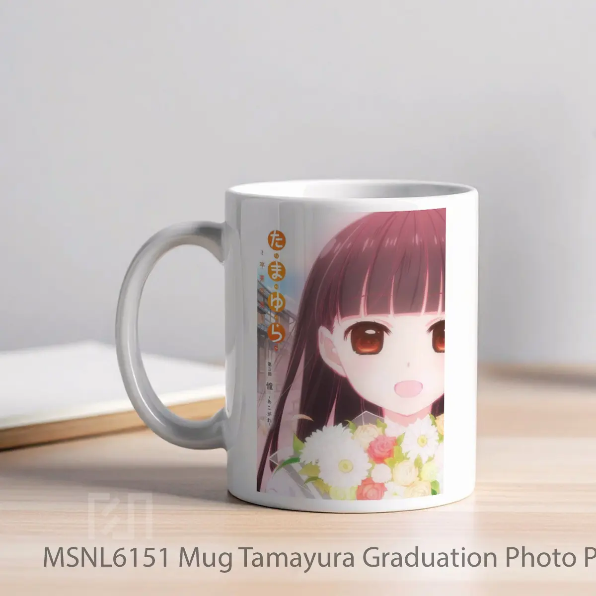 Mug Tamayura Graduation Photo Part 3 Akogare Gelas Keramik Tema Film MSNL6151 - Tampak Kiri